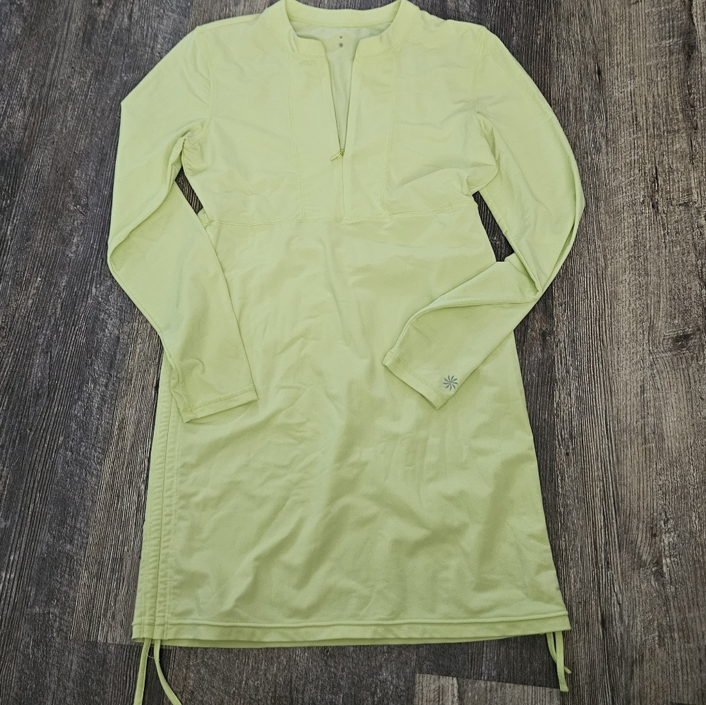 Athleta Light Lime Green Long Sleeve Swim Coverup